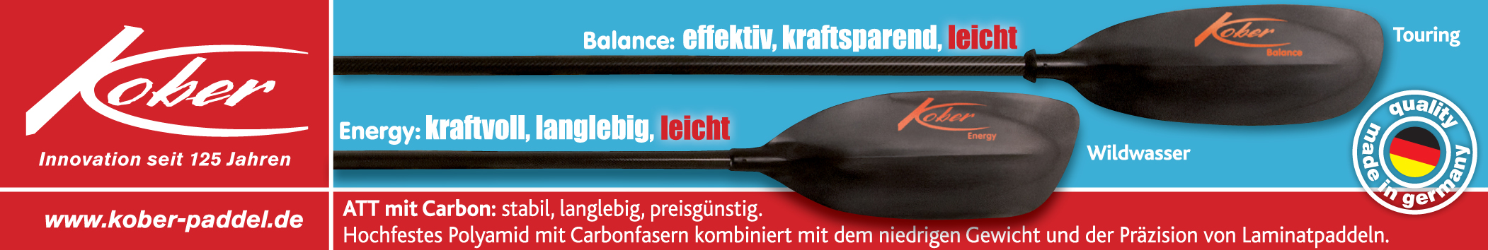 Kober Balance ATT, Kajakpaddel, Tourenpaddel